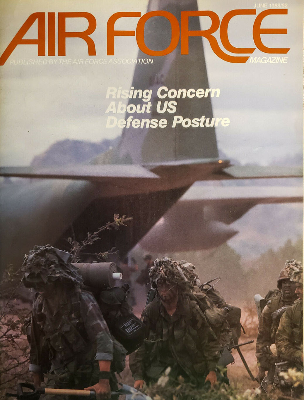 Air Force June 1988 magazine back issue Air Force magizine back copy 