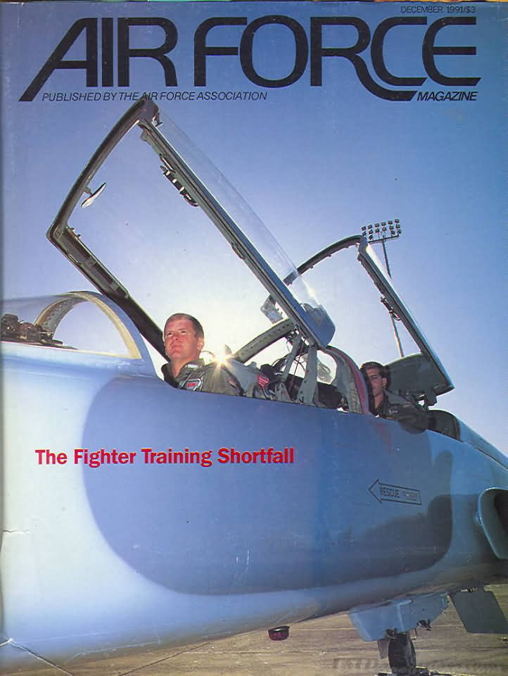 Air Force December 1991 magazine back issue Air Force magizine back copy 