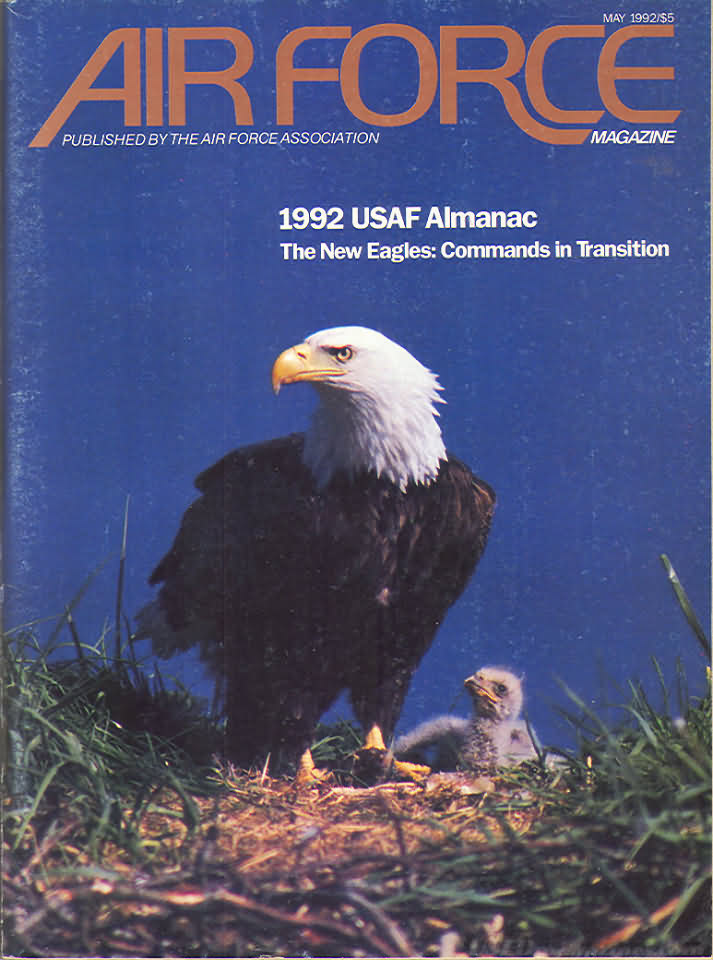 Air Force May 1992 magazine back issue Air Force magizine back copy 