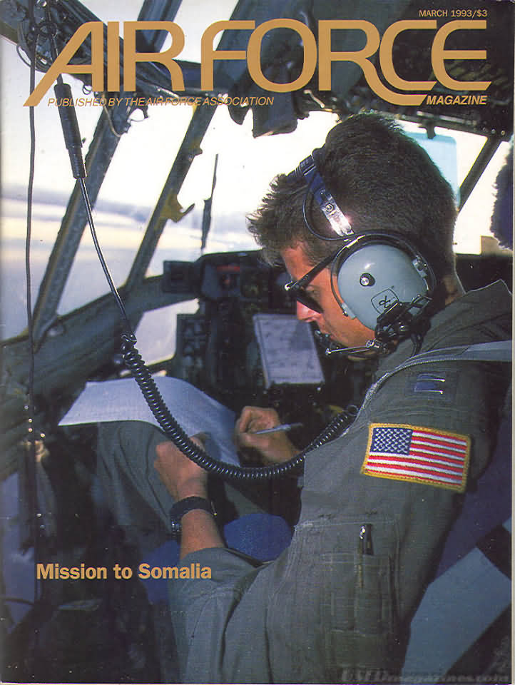 Air Force March 1993 magazine back issue Air Force magizine back copy 