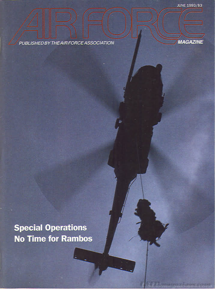 Air Force June 1993 magazine back issue Air Force magizine back copy 