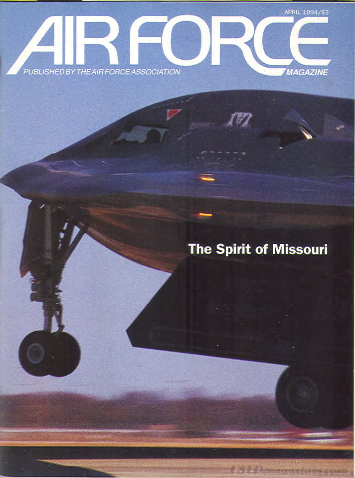 Air Force April 1994 magazine back issue Air Force magizine back copy 