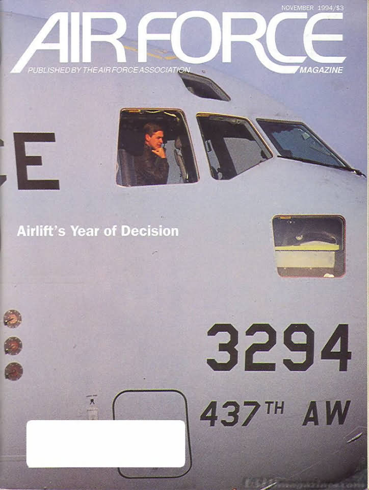 Air Force November 1994 magazine back issue Air Force magizine back copy 