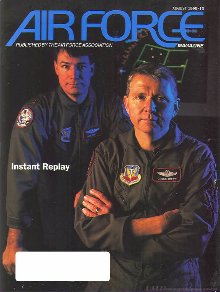 Air Force August 1995 magazine back issue Air Force magizine back copy 