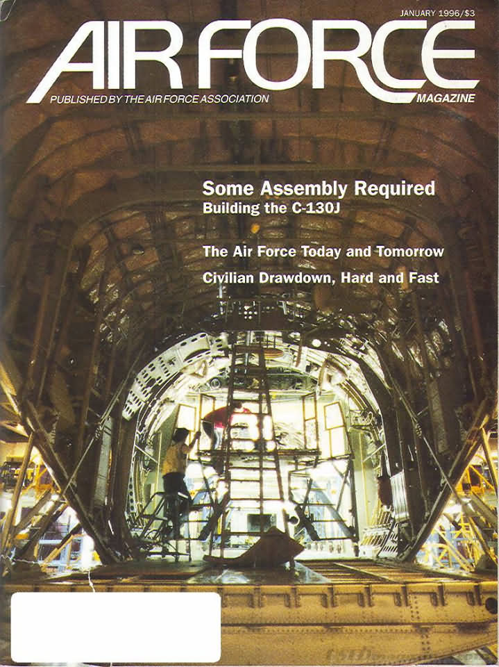Air Force January 1996 magazine back issue Air Force magizine back copy 