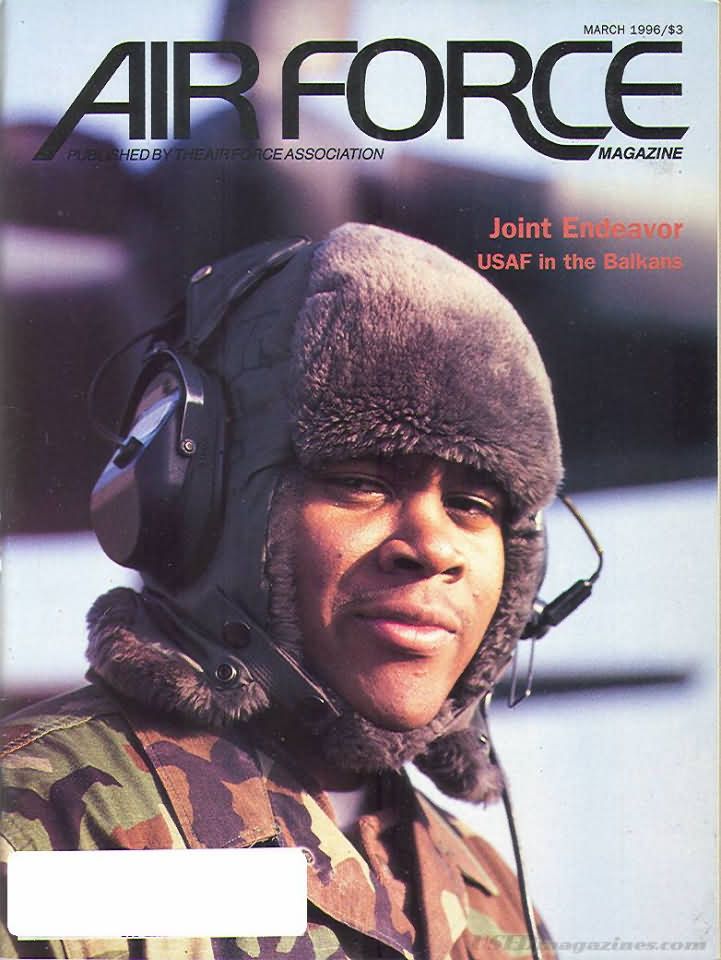 Air Force March 1996 magazine back issue Air Force magizine back copy 