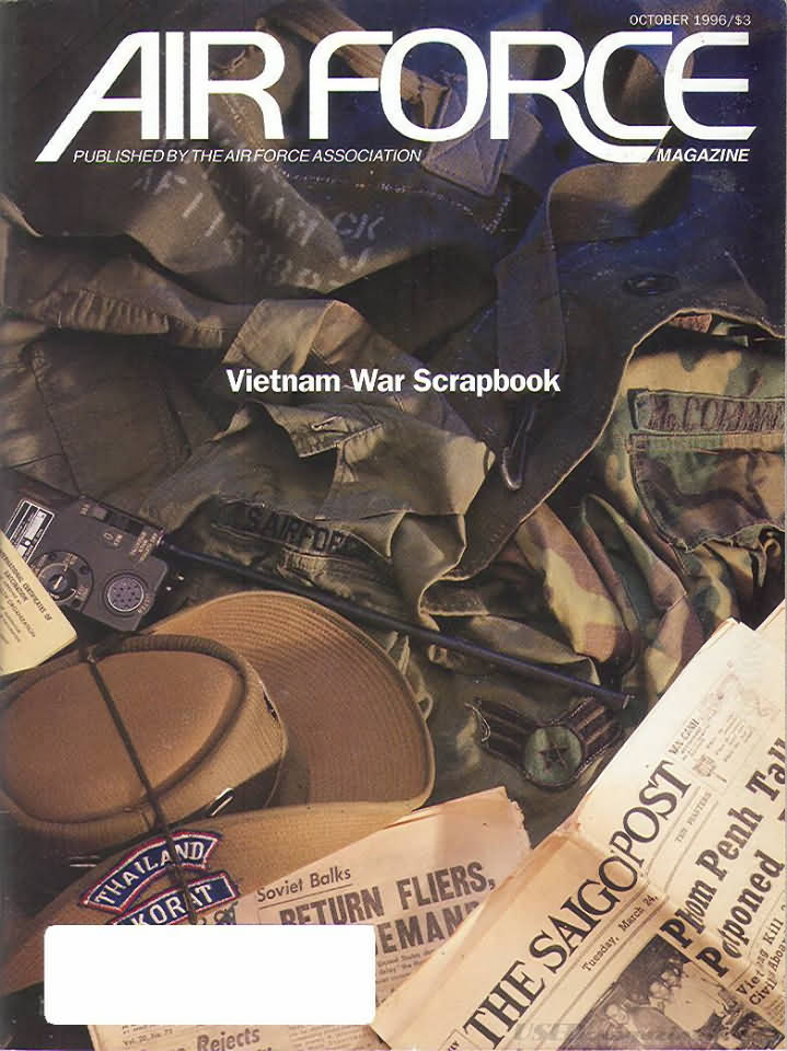 Air Force October 1996 magazine back issue Air Force magizine back copy 