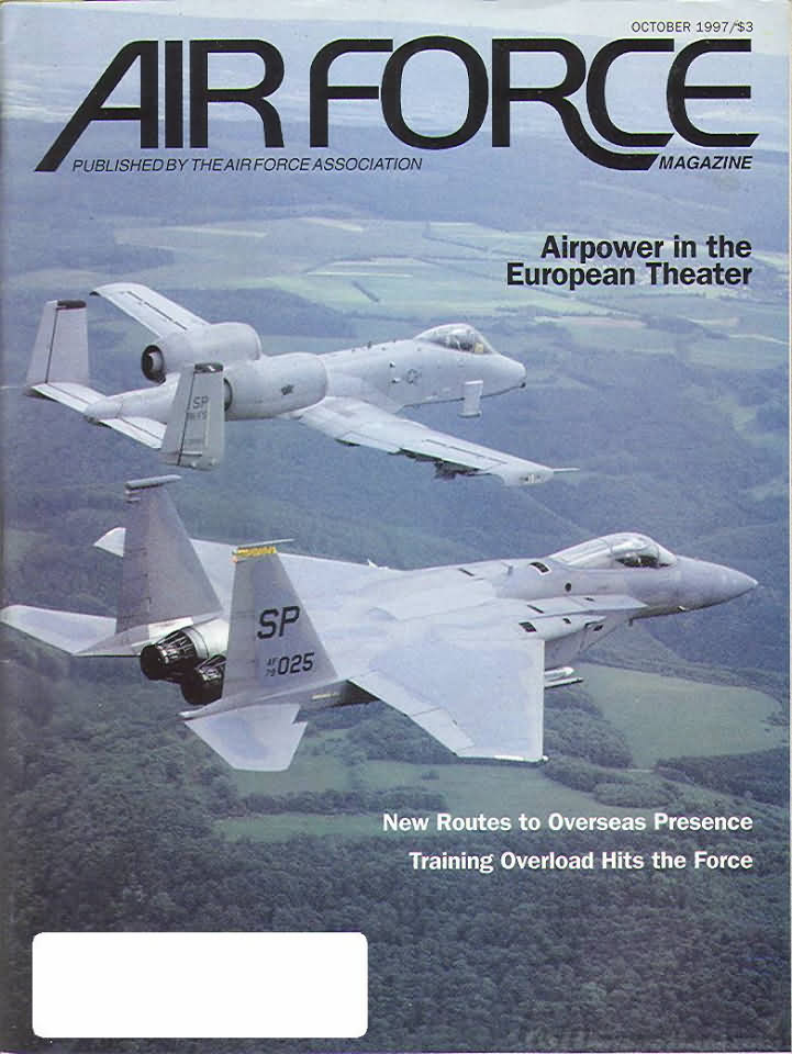 Air Force October 1997 magazine back issue Air Force magizine back copy 