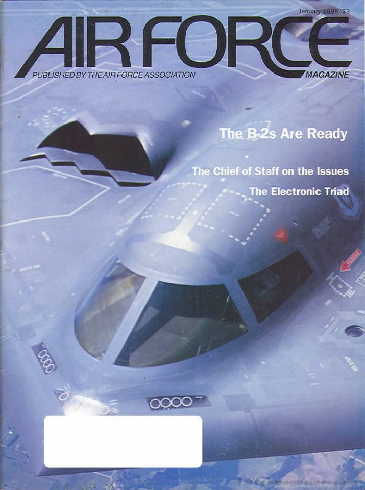 Air Force January 1998 magazine back issue Air Force magizine back copy 