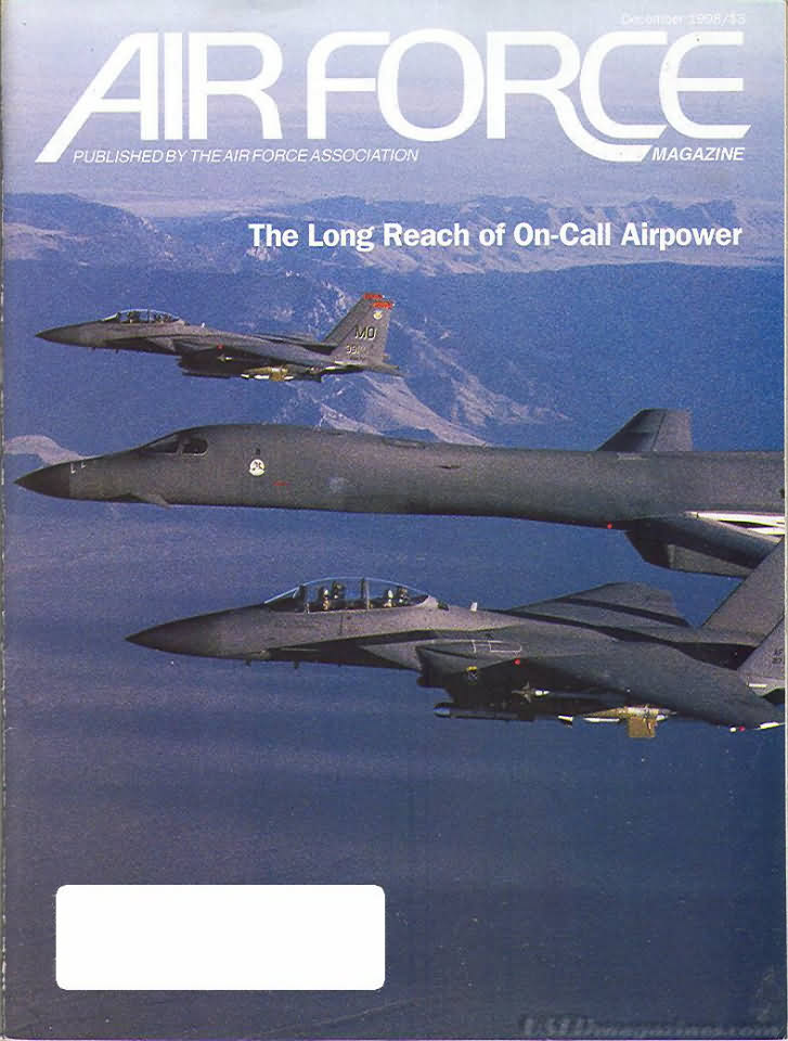 Air Force December 1998 magazine back issue Air Force magizine back copy 