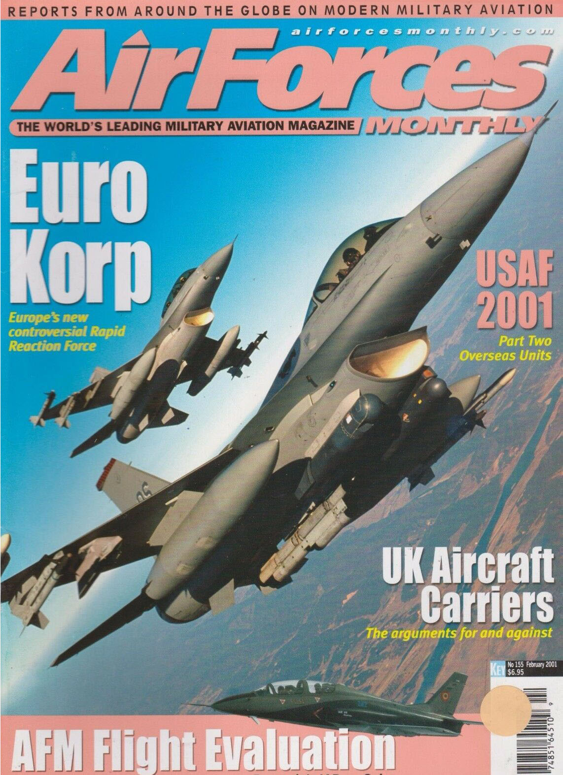 Air Force February 2001 magazine back issue Air Force magizine back copy 