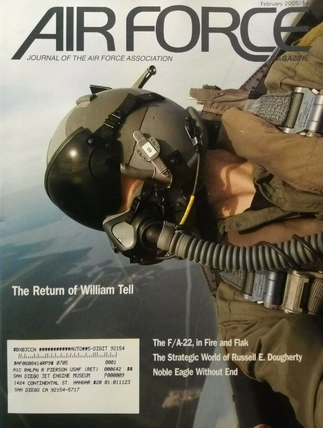 Air Force February 2005 magazine back issue Air Force magizine back copy 