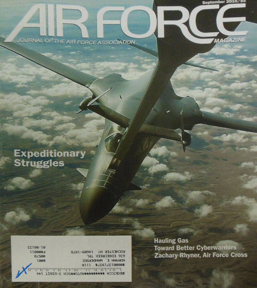 Air Force September 2010 magazine back issue Air Force magizine back copy 