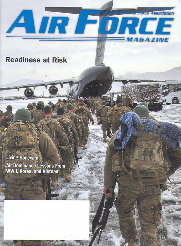 Airforce February 2013 magazine back issue Air Force magizine back copy 