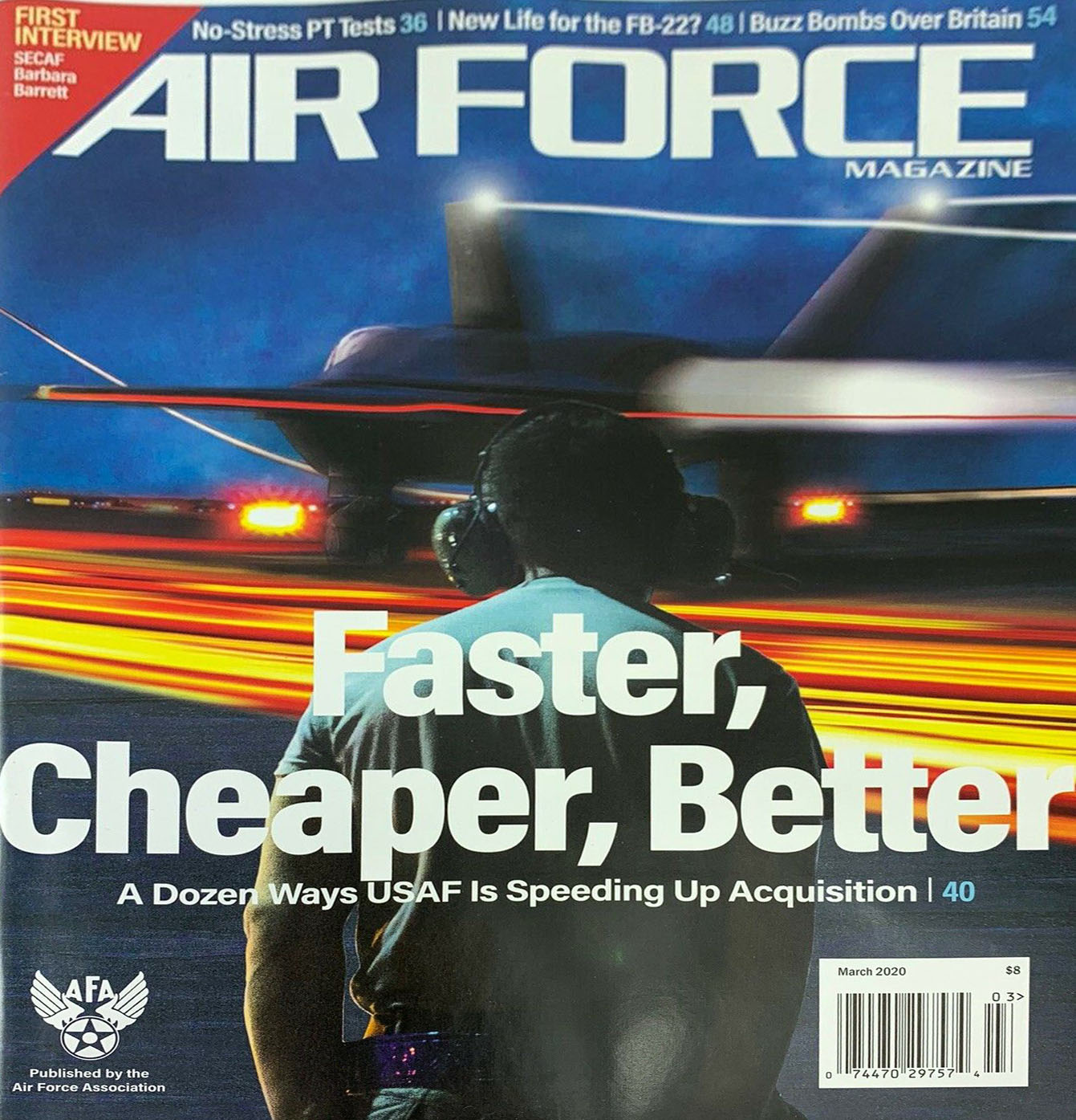 Air Force March 2020 magazine back issue Air Force magizine back copy 