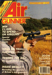 Air Gunner September 1992 Magazine Back Copies Magizines Mags