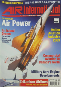 Rebecca Saber magazine cover appearance Air International February 2003