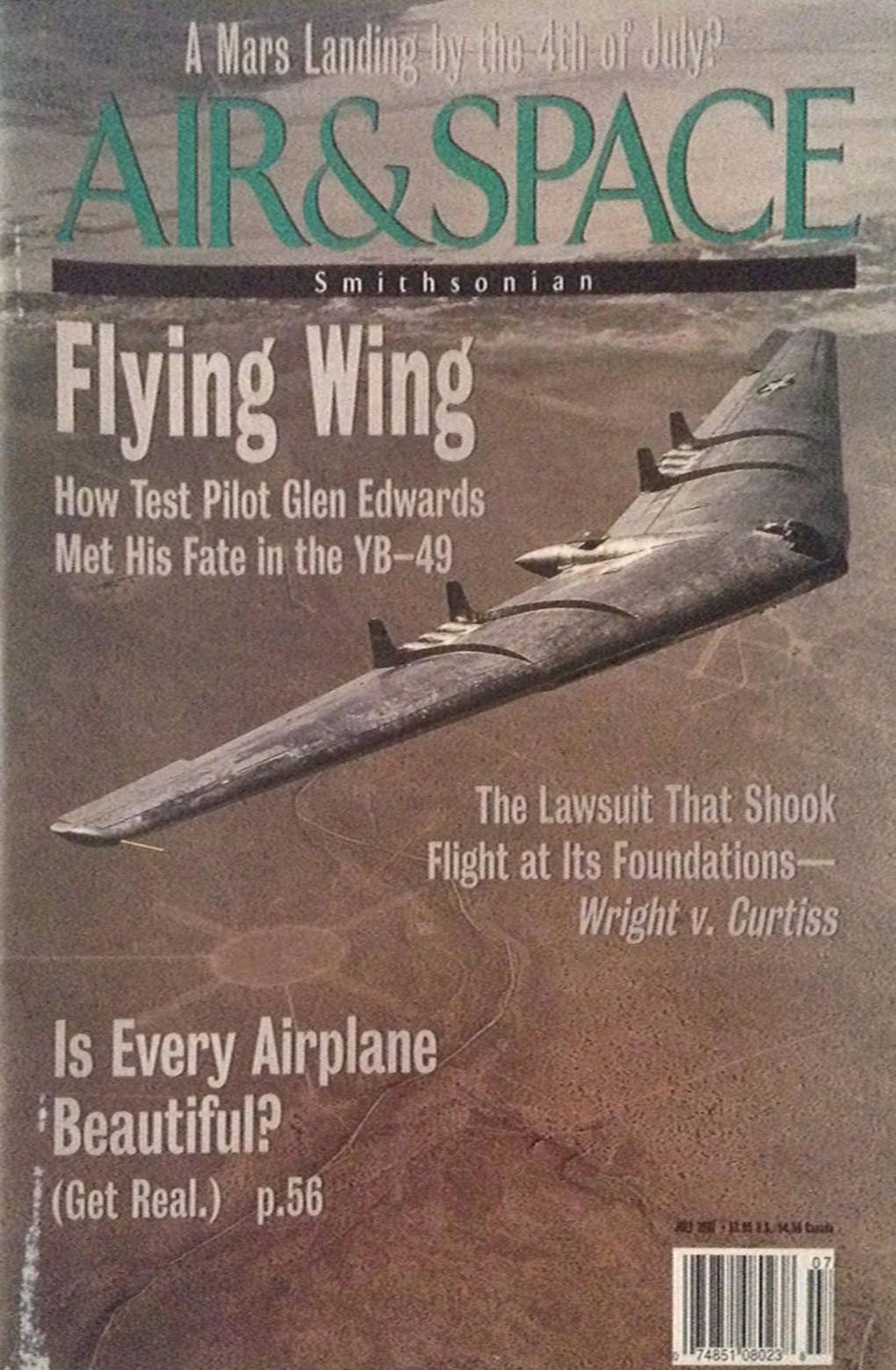 Air & Space July 1997 magazine back issue Air & Space magizine back copy 