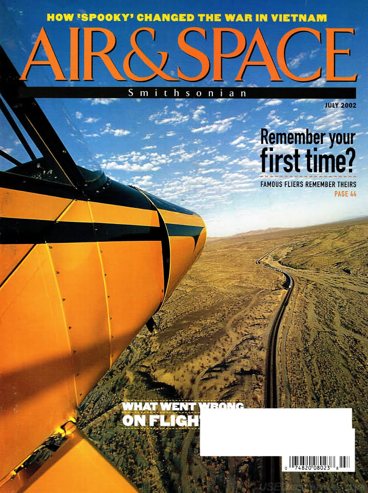 Air & Space July 2002 magazine back issue Air & Space magizine back copy 