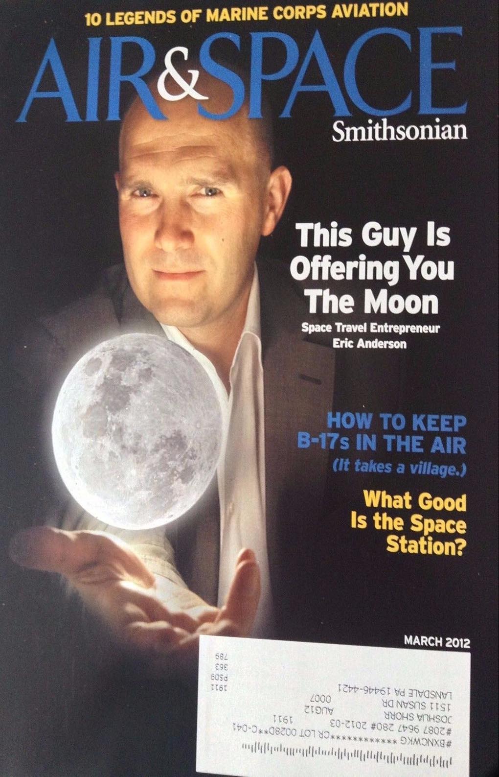 Air & Space March 2012 magazine back issue Air & Space magizine back copy 