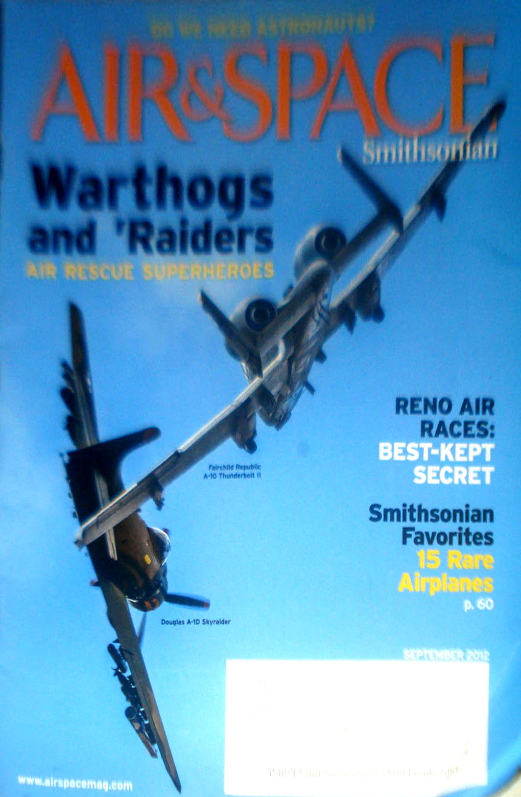 Air & Space September 2012 magazine back issue Air & Space magizine back copy 