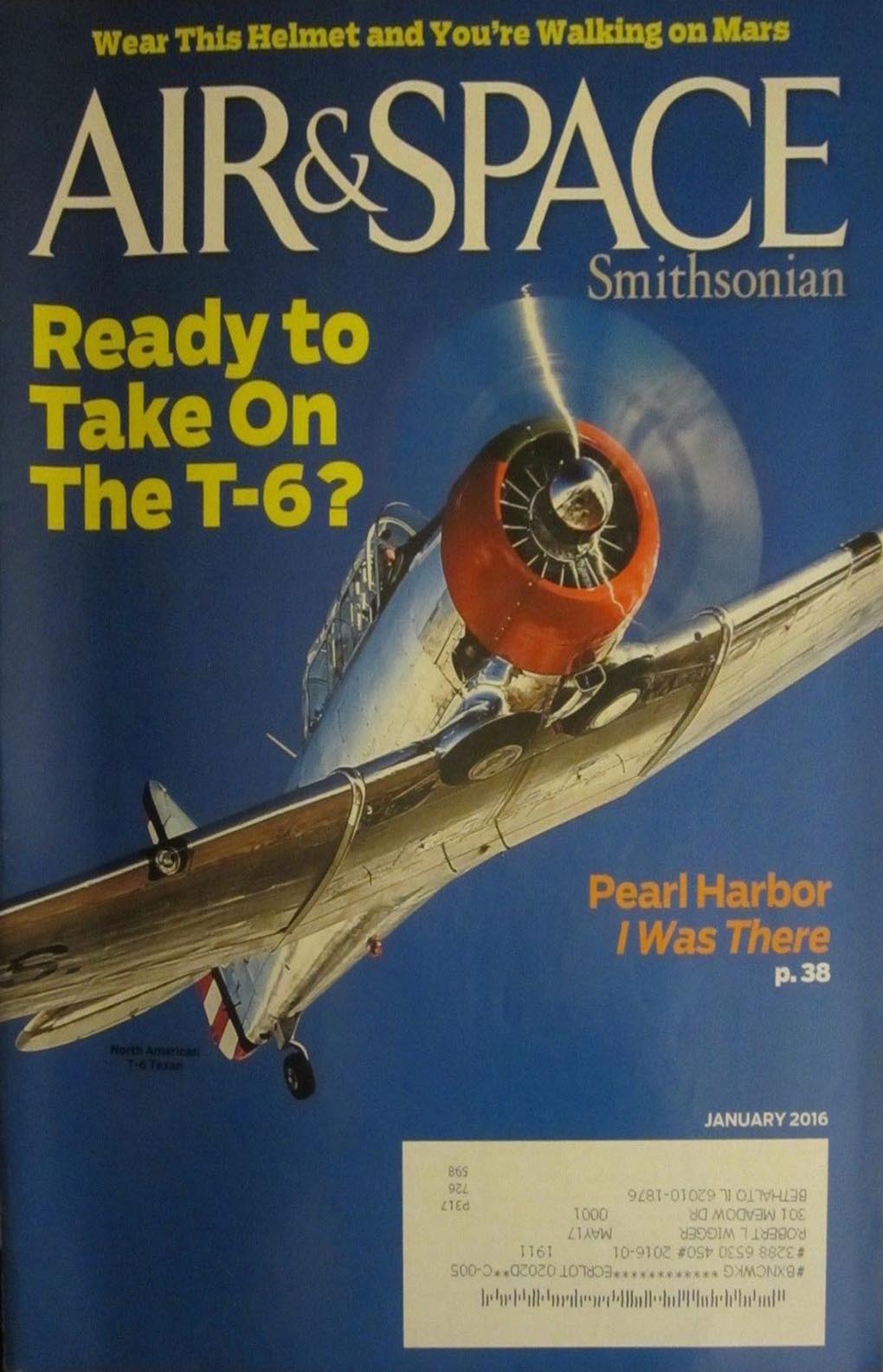 Air & Space January/March 2016 magazine back issue Air & Space magizine back copy 