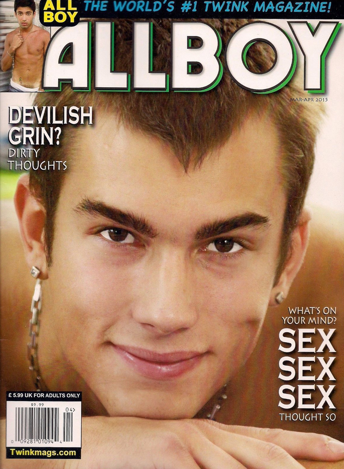 Allboy March/April 2015 magazine back issue Allboy magizine back copy 