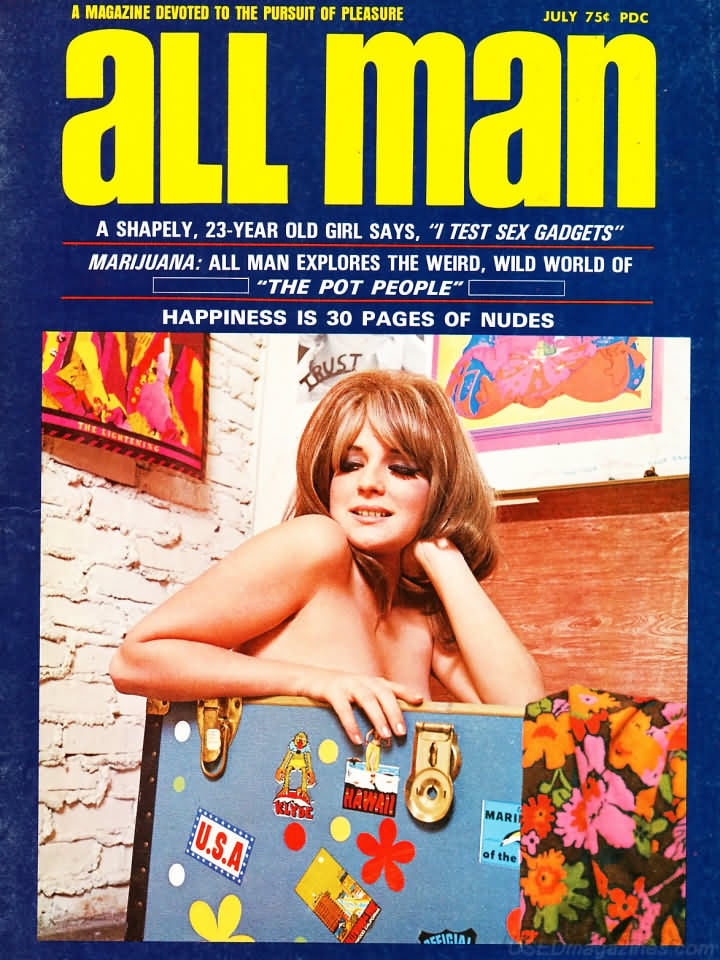 All Man July 1968 magazine back issue All Man magizine back copy 