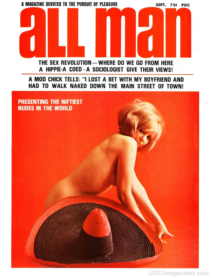All Man September 1968 magazine back issue All Man magizine back copy 