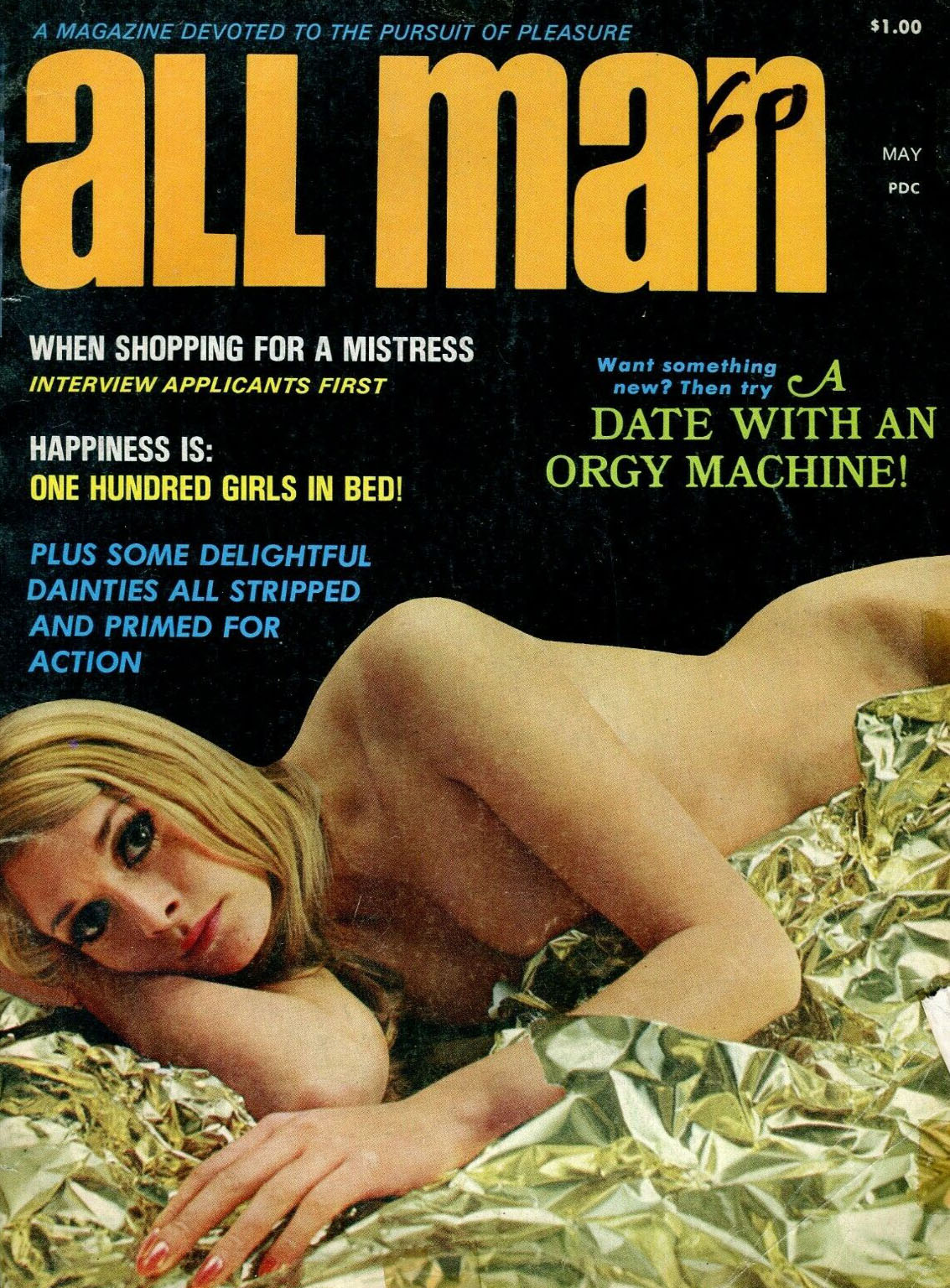 All Man May 1971 magazine back issue All Man magizine back copy 