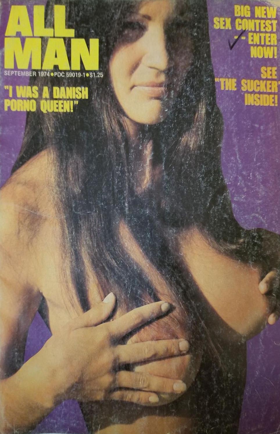 All Man September 1974 magazine back issue All Man magizine back copy 