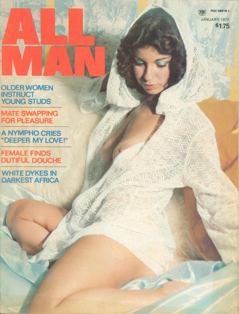 All Man January 1977 magazine back issue All Man magizine back copy 