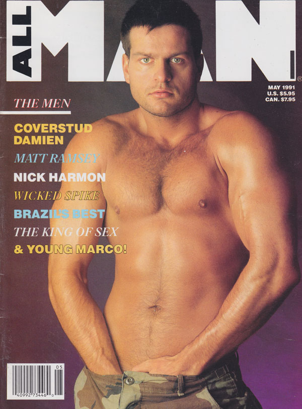 All Man May 1991 magazine back issue All Man magizine back copy all man gay xxx magazine 1991 back issues hottest dudes nude explicit anal shots huge cocks buff guy