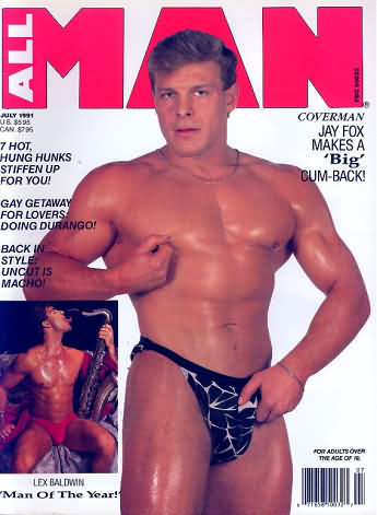 All Man July 1991 magazine back issue All Man magizine back copy 