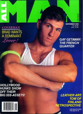 All Man November 1991 magazine back issue All Man magizine back copy 