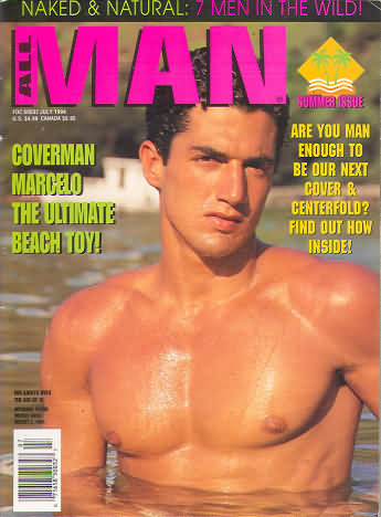 All Man July 1994 magazine back issue All Man magizine back copy 