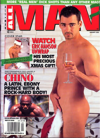All Man January 2002 magazine back issue All Man magizine back copy 
