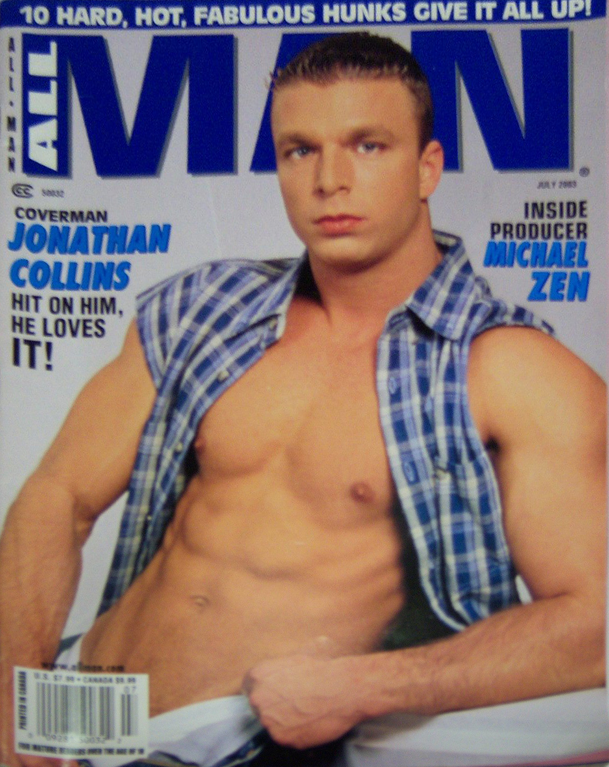 All Man July 2003 magazine back issue All Man magizine back copy 