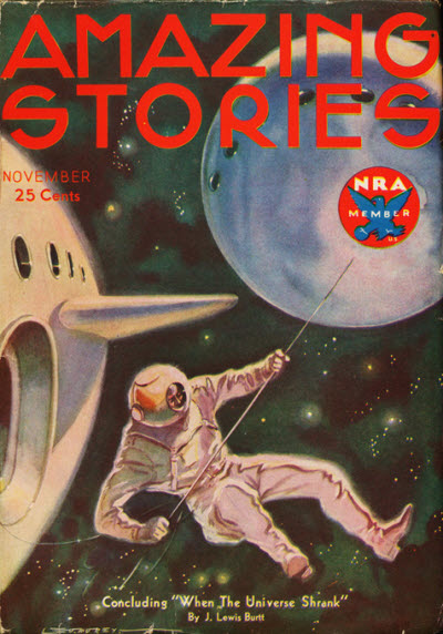 Amazing Stories November 1933 magazine back issue Amazing Stories magizine back copy 