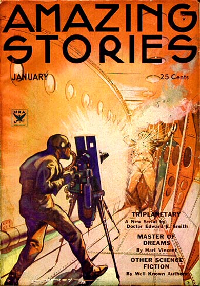 Amazing Stories January 1934 magazine back issue Amazing Stories magizine back copy 