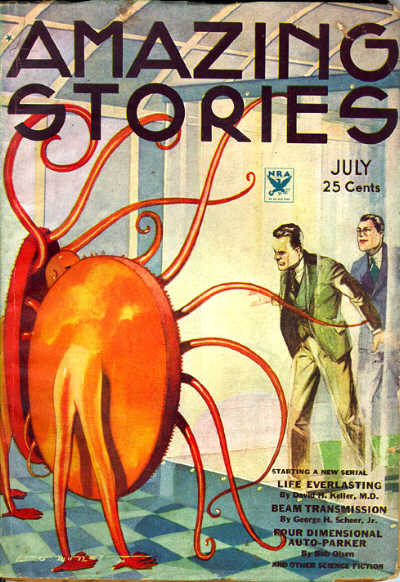 Amazing Stories July 1934 magazine back issue Amazing Stories magizine back copy 
