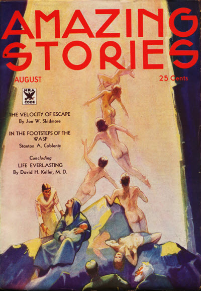 Amazing Stories August 1934 magazine back issue Amazing Stories magizine back copy 