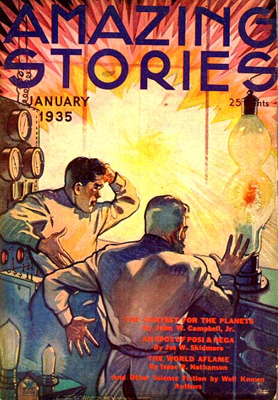 Amazing Stories January 1935 magazine back issue Amazing Stories magizine back copy 