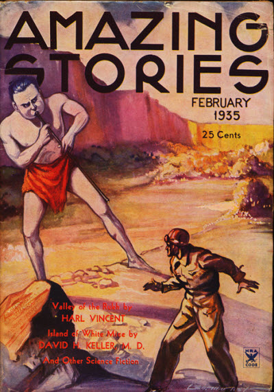 Amazing Stories February 1935 magazine back issue Amazing Stories magizine back copy 