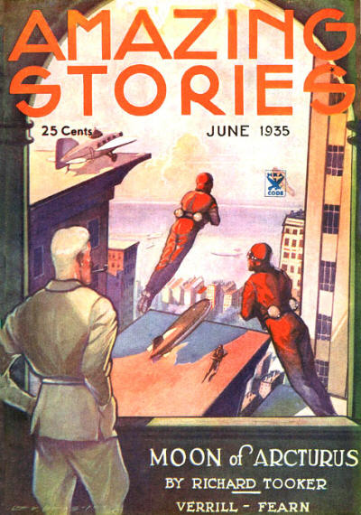 Amazing Stories June 1935 magazine back issue Amazing Stories magizine back copy 