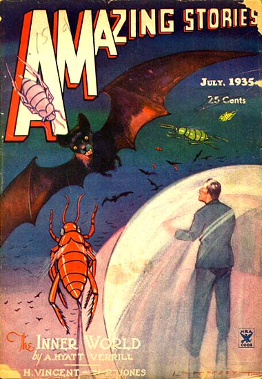 Amazing Stories July 1935 magazine back issue Amazing Stories magizine back copy 