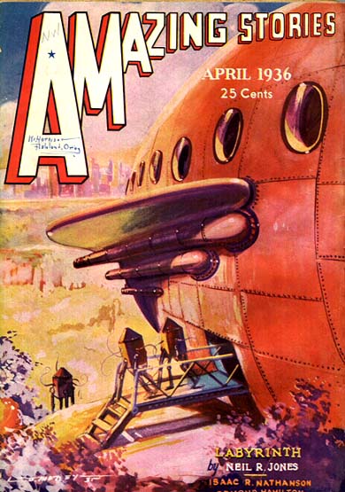 Amazing Stories April 1936 magazine back issue Amazing Stories magizine back copy 