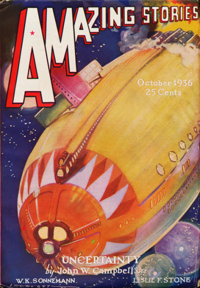 Amazing Stories October 1936 magazine back issue Amazing Stories magizine back copy 