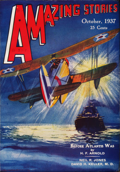 Amazing Stories October 1937 magazine back issue Amazing Stories magizine back copy 