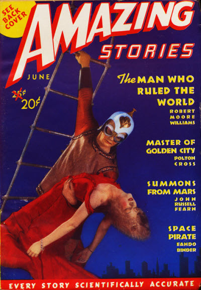 Amazing Stories June 1938 magazine back issue Amazing Stories magizine back copy 